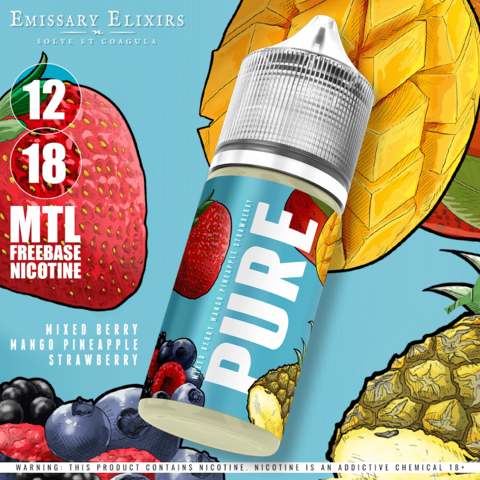 Pure Blue - Mixed berries Mango Strawberry Pineapple | MTL | 12mg | 30ml